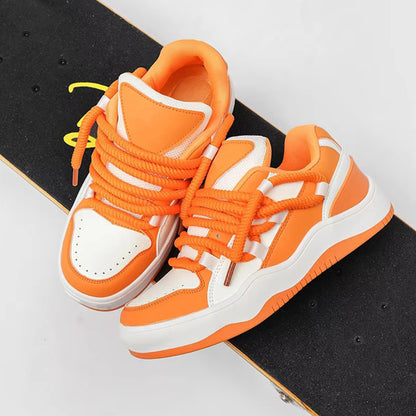 flux orange mens sneakers